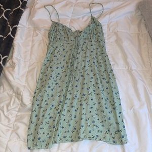 Princess Polly sea foam floral mini dress